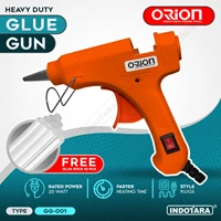 Alat Lem Tembak Glue Gun 20 Watt Orion - GG001 Free 10 pcs Glue Stick - Orange