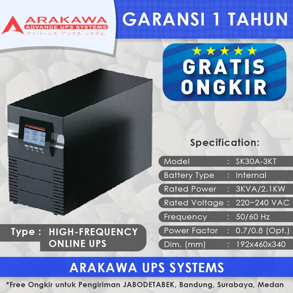 ARAKAWA on-line UPS SK30A 3KVA