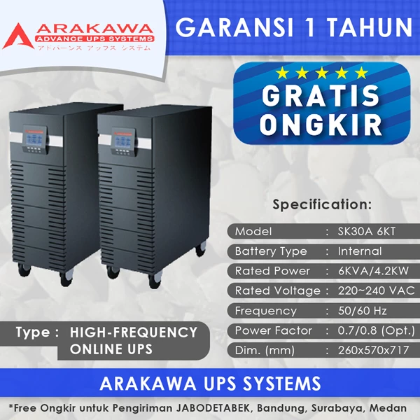 ARAKAWA on-line UPS SK30A 6KVA
