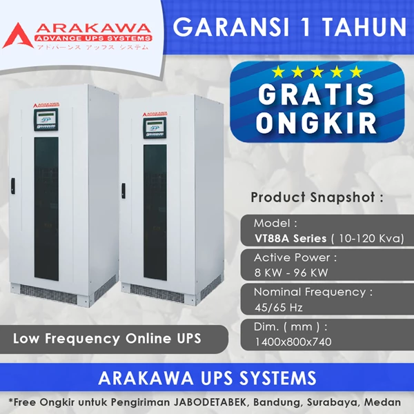 UPS ARAKAWA ON-LINE VT88A 10KVA
