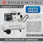 Kompresor Angin Oil Free Shigemitsu HV-0.22 Tank 100L 3HP 1