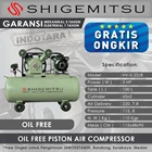 Kompresor Angin Oil Free Shigemitsu HV-0.22-8  Tank 100L 3HP 1