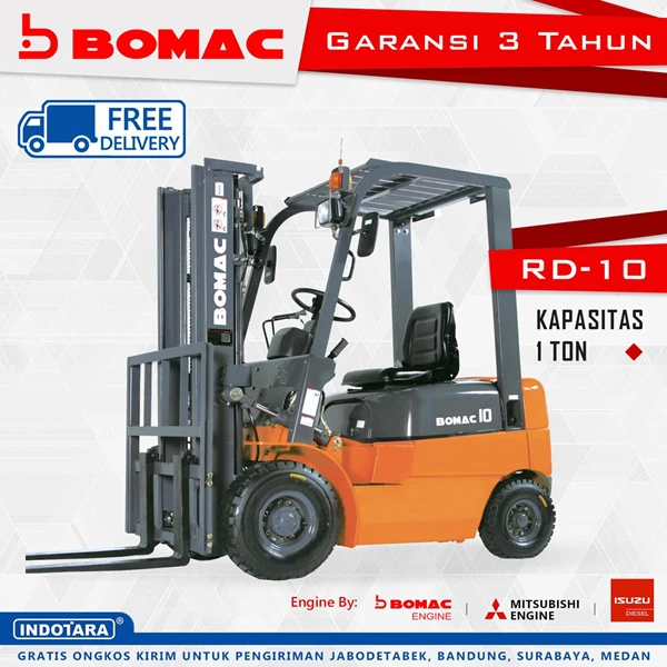 Forklift Bomac RD-10 Kapasitas 1 Ton