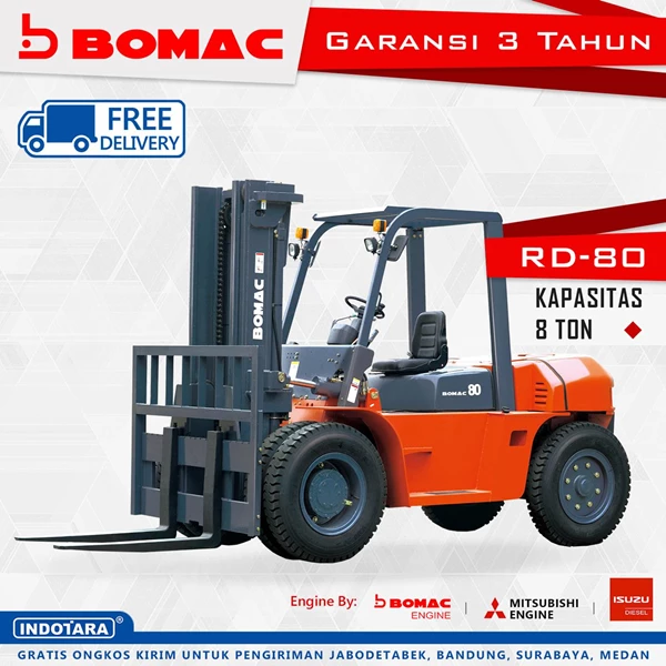 Forklift Bomac RD-80 Kapasitas 8 Ton