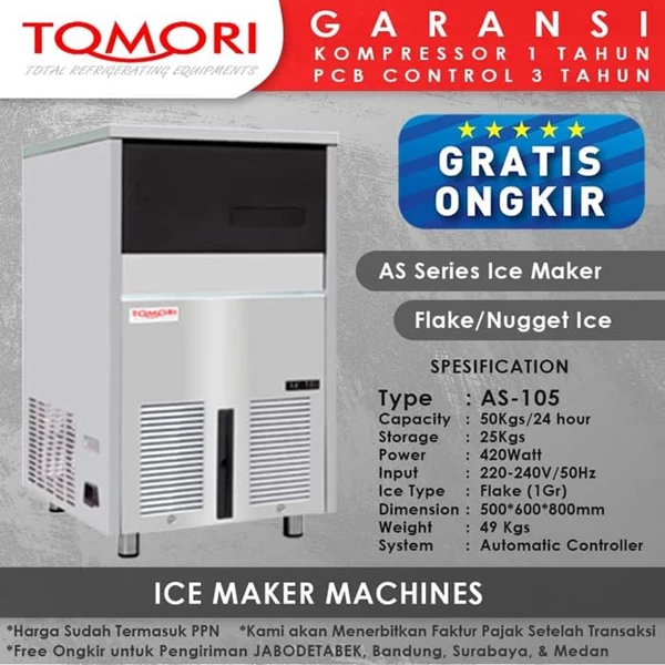 Tomori AS Series Flake/Nugget Ice Maker AS-105