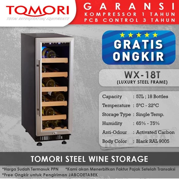Tomori Wine Storage Steel WX-18T