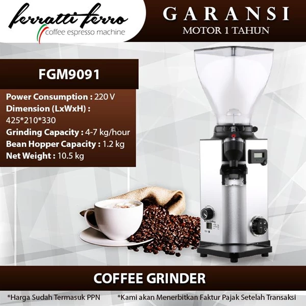 Coffee Grinder Ferratti Ferro Grinder Machine FGM9091