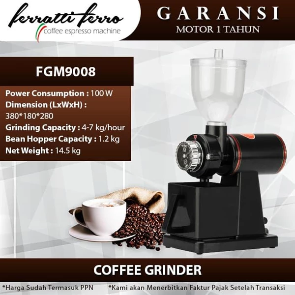 Ferratti Ferro Coffee Grinder Machine FGM9008