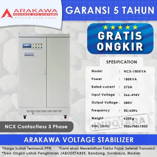Stabilizer Arakawa NCX 3 Phase NCX-180KVA