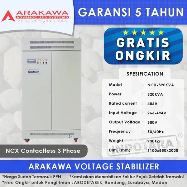 Stabilizer Arakawa NCX 3 Phase NCX320KVA
