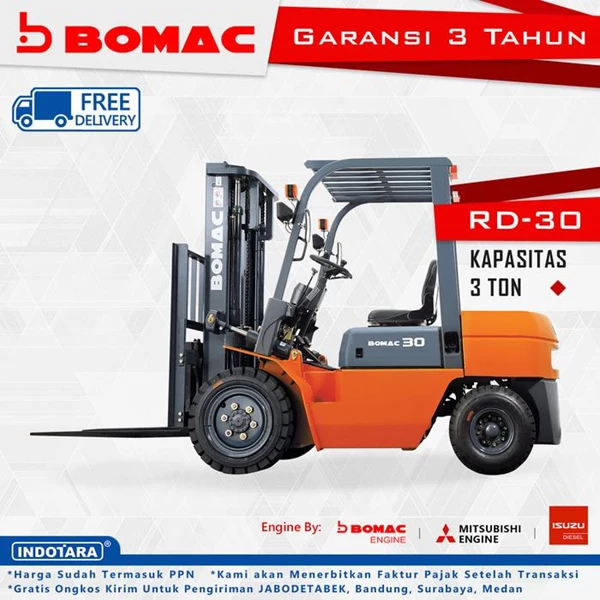 Bomac Forklift Diesel 3T RD30A-BTX2