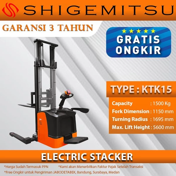 Shigemitsu Hand Stacker Electric KTK15-1150-5600