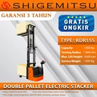 Shigemitsu Double Pallet Electric Stacker KDR15S-II-1150-3500 1