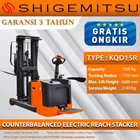 Shigemitsu Counterbalanced Electric Reach Stacker KQD15R-1150-5600 1