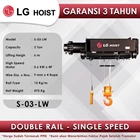 Electric Wire Rope Hoist LGM Double Rail Single Speed 3T x 6m S-03-LW 1