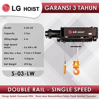 Electric Wire Rope Hoist LGM Double Rail Single Speed 3T x 6m S-03-LW