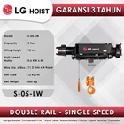 Electric Wire Rope Hoist LGM Double Rail Single Speed 5T x 12m S-05-LW 1