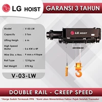 Electric Wire Rope Hoist LGM Double Rail Creep Speed 3Tx6m V-03-LW