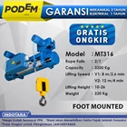 Electric Wire Rope Hoist Podem Foot Mounted MT316 (2 Rope Falls) 1