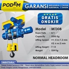 ElectricWire Rope Hoist Podem Normal Headroom MT308 (4 Rope Falls) 1