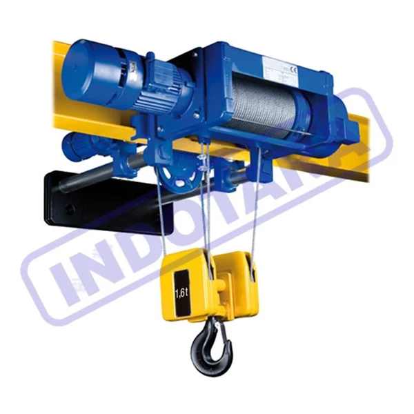 Electric Wire Rope Hoist Podem Low Headroom MT308 (2 Rope Falls)
