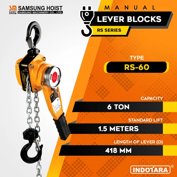Manual Lever Block Kapasitas 6 Ton Samsung RS-60