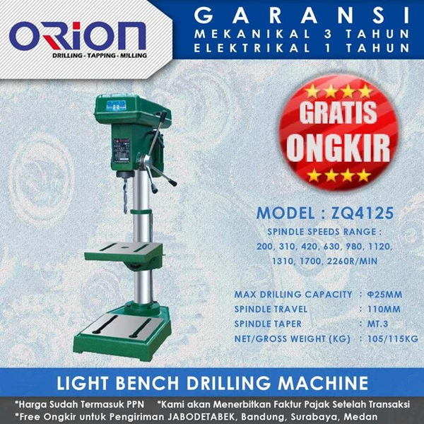 Mesin Bor Duduk Orion Light Bench Drilling Machine ZQ4125 