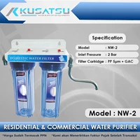 Double Water Filter NW-2 PP 5 m 2Bar Kusatsu