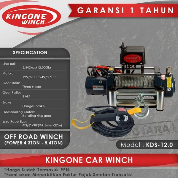 Kingone Car Off Road Winch KDS 12.0
