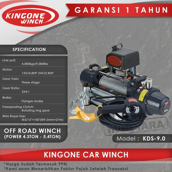 Kingone Car Off Road Winch KDS 9.0
