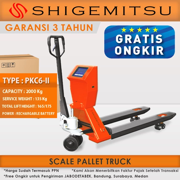 Scale Pallet Truck PKC6-II Shigemitsu dengan Printer