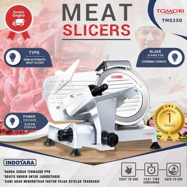 Mesin Pengiris Daging / Pemotong Daging Tomori Meat Slicer TMS-250ES10