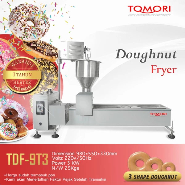 Mesin Pembuat Donat / Auto Doughnut Fryer (ThreeShapeDouthnut) TDF-9T3