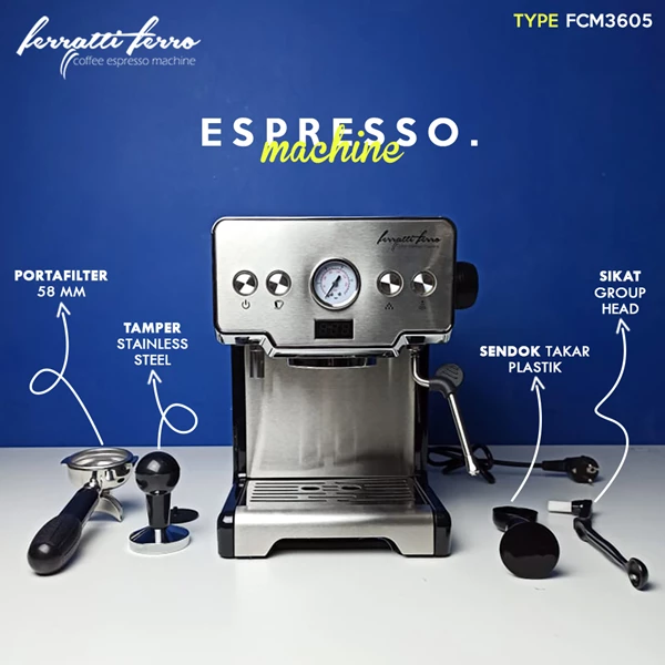 Mesin Kopi Ferratti Ferro Espresso Machine Fcm3605