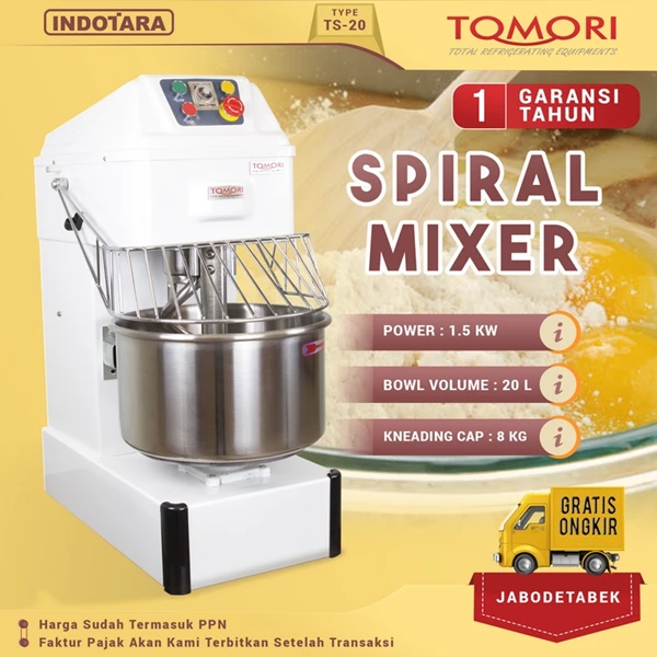 Electric Mixer Spiral Tomori TS-20