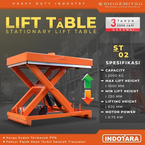 Stationary Lift Table Shigemitsu - ST02