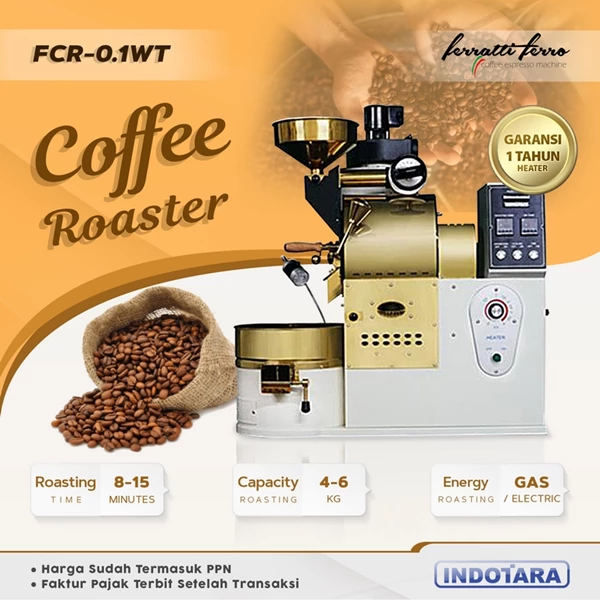 Coffee Roaster / Mesin Sangrai Kopi Ferratti Ferro FCR-01WT