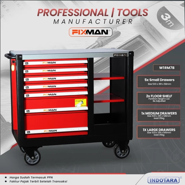 FIXMAN High Quality Roller Cabinets-Mobile Workbench-W1RM7B