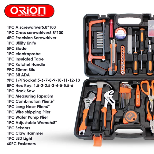 Hand Toolset / Tool Kit Set / Toolkit Toolbox Orion - TR006-1