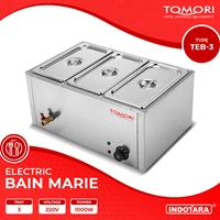 Penghangat Makanan Food Warmer Bain Marie 3 Tray Tomori - TEB-3