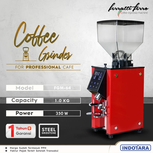 Coffee Grinder Machine / Alat Penggiling Kopi Ferratti Ferro FGM-64