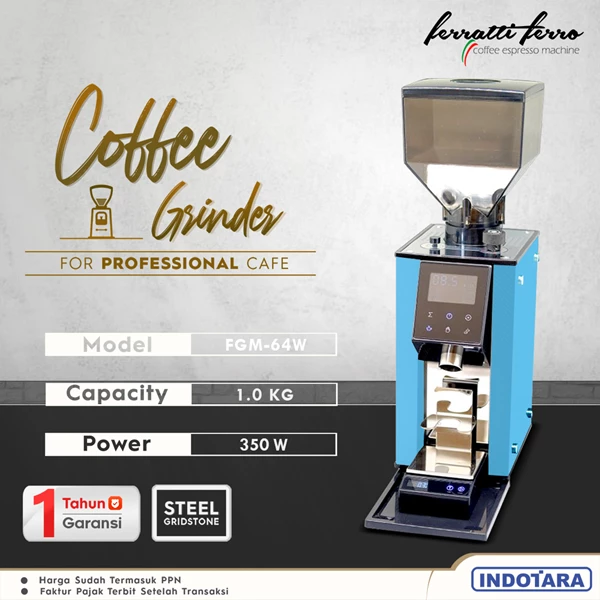 Coffee Grinder Machine / Alat Penggiling Kopi Ferratti Ferro FGM-64W