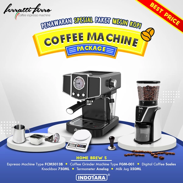 Paket Mesin Pembuat Kopi / Coffee Maker Home Brew 5 Ferratti Ferro