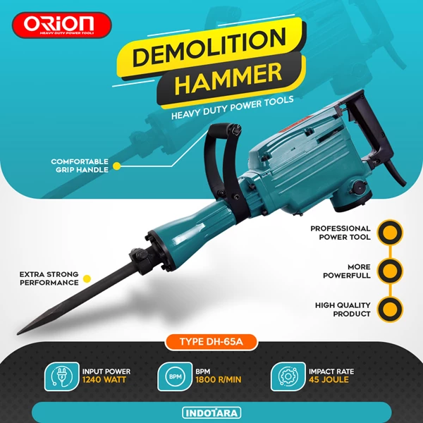 Jack Hammer / Concrete Breaker / Mesin Bobok Beton / Demolition Hammer Orion DH-65A