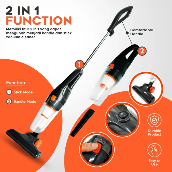 Vacuum Cleaner / Alat Penyedot Debu Orion - RV8802 Black 