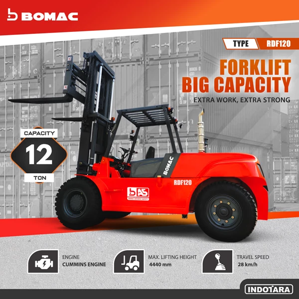 Forklift Diesel Big Capacity 12 TON BOMAC - RDF120
